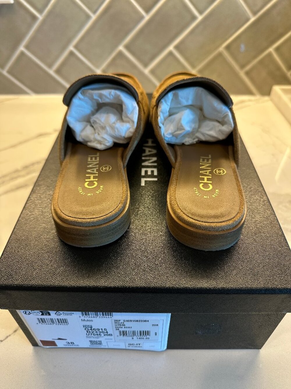 NWT Chanel Interlocking CC Logo Mules (Spring Summer 2026 Pre-collection) - Picture 7 of 8
